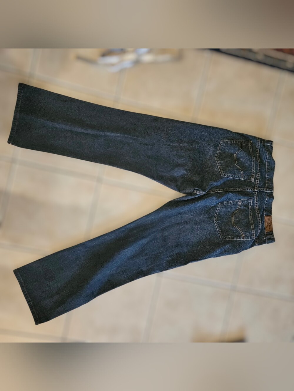 CHAPS Classic Dark Wash Straight-Leg Jeans - Picture 2 of 5